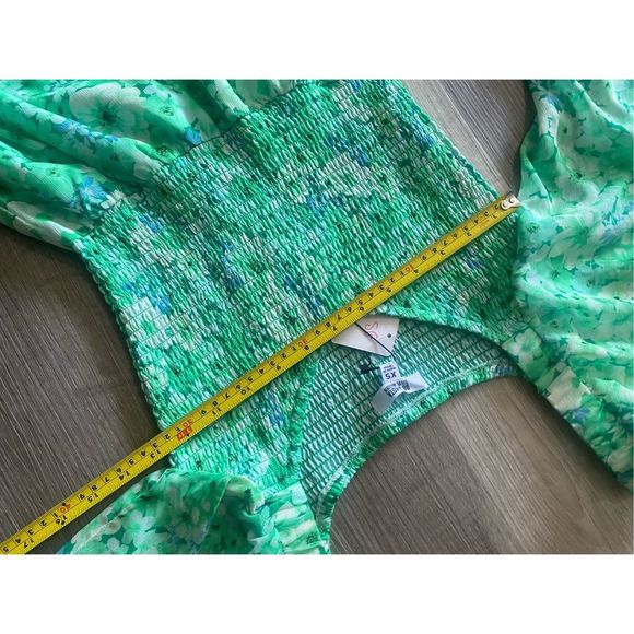 BB Dakota NWT Color Me Lucky Chiffon Dress in Basil Green Revolve, Sz XS, MP $89 - Picture 11 of 11